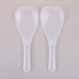 Cuillères à riz antiadhésives en plastique transparent 2 pièces
