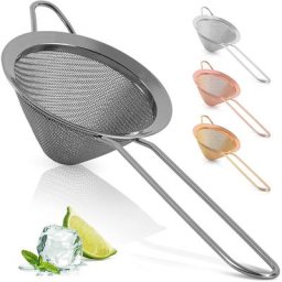 Passoire à Cocktail en Forme de Cône en Acier Inoxydable 304 pour Cocktails Thé Herbes Boissons