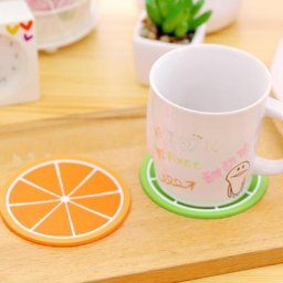 Ensemble de 7 sous-verres en Silicone en forme de Fruit antidérapant isolant support pour