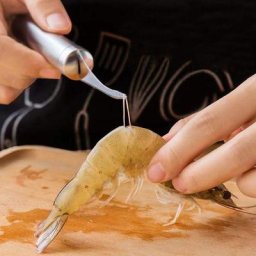 Éplucheur de crevettes en acier inoxydable outil de fruits de mer de cuisine
