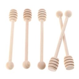 Cuillère à miel en bois barre d'arrête pour pot de miel fournitures écologiques à long manche