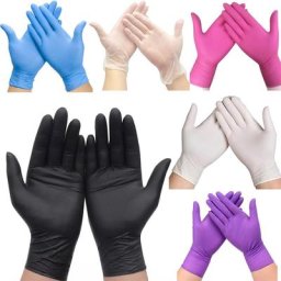 Gants noirs en Latex sans poudre nettoyage de cuisine jardinage coupe de cheveux maquillage