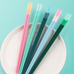 Baguettes de Sushi multicolores réutilisables en fibre de verre résistant aux hautes températures