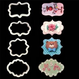 Ensemble d'emporte-pièces en plastique 4 pièces/lot vintage plaque cadre moule à strass har ant