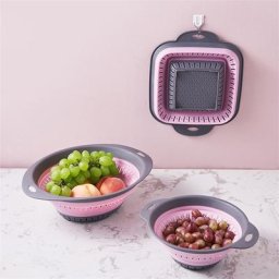 Panier de rangement de cuisine pliable en Silicone égouttoir à fruits et légumes multi-usages