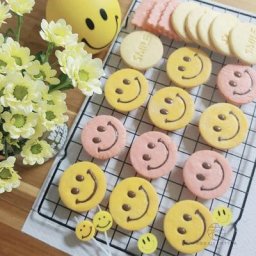 Smiley Stamp Round Shape Biscuit Mould Cookie Padramatic har Fourmi Sugar Craft Executive Cake