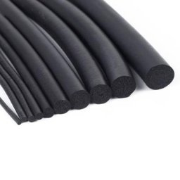 Bande d'étanchéité en caoutchouc de silicone moussé noir cordon de ligne Oring amortisseur de