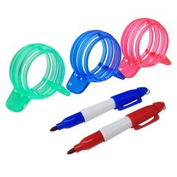 Doublures de balles de Golf avec stylo 360 degrés Triple lignes bleu rouge vert aides à