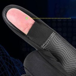 Gants de pêche d'hiver à 2 doigts étanches coupe-vent cyclisme pêche à la ligne