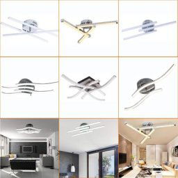 Plafonnier LED Blanc Froid/Chaud Luminaire Décoratif de Plafond Idéal pour un Salon une Salle à