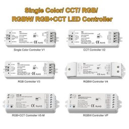 SkylégitiLED Contrôleur DC12V-24V Unique document CCT RGB RGBW RGBWW 2.4G RF Contrôleur Pour Bande