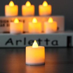Bougies chauffe-plat à LED sans flammes alimenté par batterie colorées scintillantes style