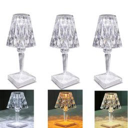 Lampe de Table en cristal Z20 en diamant acrylique luminaire décoratif d'intérieur idéal pour un