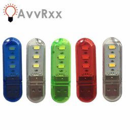 AvvRxx – Mini lampe USB Portable à LED alimentée par batterie externe idéale pour la lecture ou le