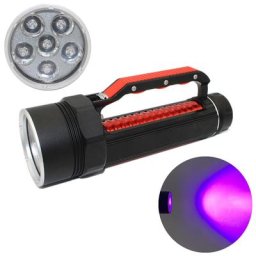 Lampe de poche pour plongée sous-marine 6 x UV 1800 lumens imperméable torche pour trouver des