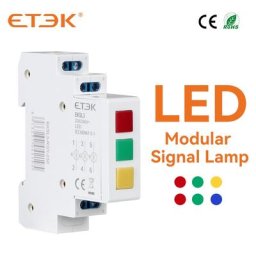 ETEK-Lampe de signalisation modulaire LED sur rail DIN lampe industrielle rouge vert jaune
