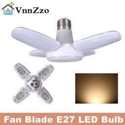 Ampoule LED pliable avec lame de ventilateur lampe de synchronisation veilleuses pour la maison