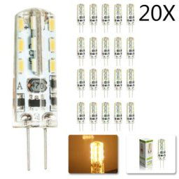 Ampoule LED G4 2W projecteur lampe en cristal éclairage AC DC 12V 3014 SMD 20 pièces/lot
