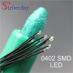 Lot de 5 résistances LED 0402 SMD pré-soudées 20cm 8-15V modèle DIY