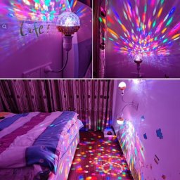 Mini lampe de Projection RGB E27 boule magique rotative lumière de fête DJ Disco pour fête de
