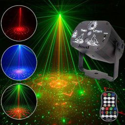 Mini lumière laser à effet LED pour DJ d'intérieur lumière de scène télécommandée éclairage
