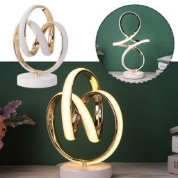 Lampe LED en spirale incurvée en fer acrylique pour Table de chevet décoration moderne pour salon