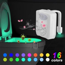 Veilleuse de siège de toilette LED étanche lampe de nuit de salle de bain capteur de mouvement PIR