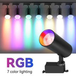 Ensemble d'éclairage sur rail à LED RVB luminaire de scène spot de plafond sur rail lampes au