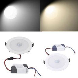 Plafonnier LED avec capteur de mouvement PIR E27 5/7/9W idéal pour un sentier