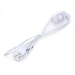 Câble de variateur d'interrupteur blanc clair avec prise câble d'alimentation avec prise EU et US