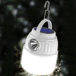 Lanterne LED solaire Rechargeable par USB haute luminosité 4 vitesses imperméable Portable