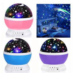 Projecteur LED avec ciel étoilé et lune USB lampe changeante de couleur romantique luminaire