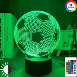 Veilleuse 3d Icidal pour enfants ballon de football capteur tactile télécommande veilleuse pour