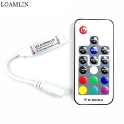 Télécommande de gradation LED sans fil Mini RF 17 touches bandes de documents RVB 5050 3528