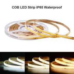 Bande lumineuse LED COB étanche IP65 480 diodes/m ruban Flexible haute densité RA90 3000K 4000K