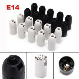 Support de lampe E14 douille anneau d'abat-jour pipeline 250V 2 documents petit bouchon à vis