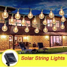 Guirlande solaire imperméable en cristal 8 Modes luminaire décoratif d'extérieur idéal pour un