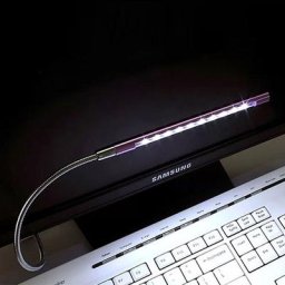 Lumière LED USB en métal Mini lampe de lecture Flexible pour ordinateur portable clavier de