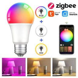 Ampoule LED E27 Tuya ZigBee 85-265V RGB + WW + CW lampe intelligente à commande vocale