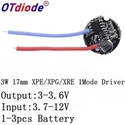 Pilote de lampe de poche LED pour CREE XRE-Q5/XPE /XBD XB-D tout type de lampe LED 3W Pilote LED