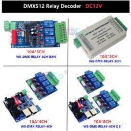 Commutateur relais DMX512 pour bande LED lampe LED ampoule DC12V canaux