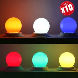 Ampoule colorée led E27 G45 220V lumière de Festival éclairage de décoration de maison 10 pièces