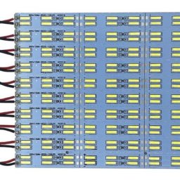 Bande lumineuse led Double rangée 7020 diodes/m 12v dc Super brillante blanc froid 50cm 10