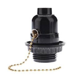 Support de lampe à douille avec interrupteur base d'ampoule en bakélite