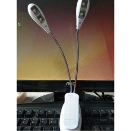 Lampe LED à pince Flexible avec 2 bras réglables 4 pièces pour tablette de lecture