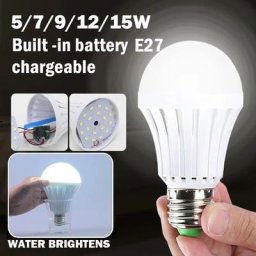 Ampoule LED de secours aste ampoule d'eau portable projecteurs intelligents 9 W 12 W 15W