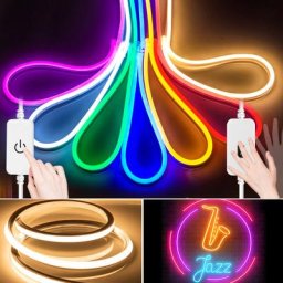Bande lumineuse néon LED interrupteur à intensité variable ULlumineuse flexible ruban adhésif