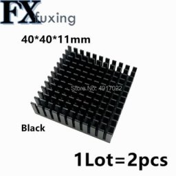 Dissipateur thermique en aluminium noir profil extrudé 40x40x11mm pour électronique vente en
