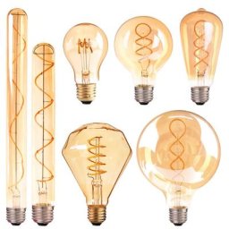 E27 LED Ampoule 220V Dimmable Vintage Spirale LED Filament Ampoule A19 4W = 40W Rétro À