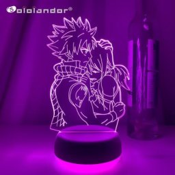 Lumière Led en forme de queue de fée Anime veilleuse décorative en 3d cadeau d'anniversaire pour
